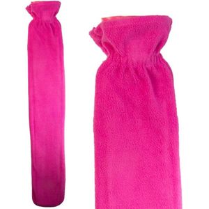 Lange Fleeced Hot Water Bottle - Fuchsia Paars - Extra Warmte