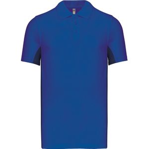 Kariban Tweekleurige piquépolo korte mouwen heren K232 - Royal Blue / Navy - S