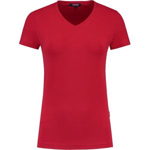 Tricorp Dames T-shirt V-hals 190 grams - Casual - 101008 - Rood - maat XS