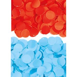 2 kilo rode en blauwe papier snippers confetti mix set feest versiering - 1 kilo per kleur