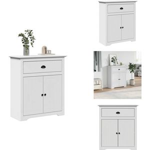 vidaXL Gang Kast - Gang Kasten - Gang Meubels - Hal Meubilair - Gangkast BODO 80x35x90 cm wit