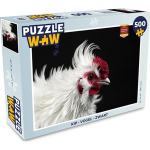 Puzzel Kip - Vogel - Zwart - Legpuzzel - Puzzel 500 stukjes