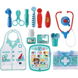 VTech Verzorg & Leer Doktersset - Educatief Speelgoed - Inclusief 15 accessoires - met Gezongen Liedjes - Cadeau - 2 tot 5 Jaar