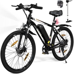 Colorway Elektrische Fiets BK15 - Trendy 26Inch Mountain EBike met Afneembare 36V 15Ah Lithium Batterij - City Commuter E-Bike met 250W Motor - 7 Versnellingen - IP54 Waterdicht