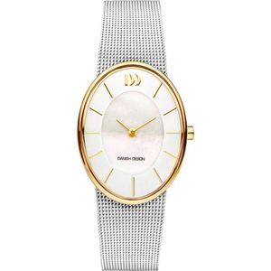 Danish Design IV65Q1168 horloge dames - zilver en goud - edelstaal doubl�