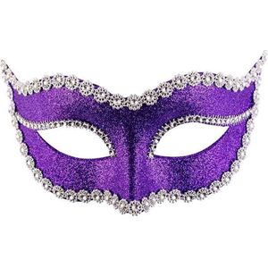 Carnival Toys Verkleedmasker Glitters Dames Paars One-size