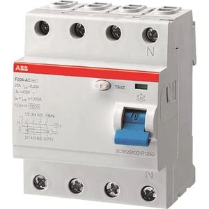ABB aardlekschakelaar 4-polig 100A 500mA type A (F204 A-100/0.5)