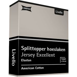 Livello Hoeslaken Splittopper Jersey Excellent Stone 250 gr 180x200 t/m 200x220