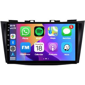 Autoradio 2/32GB met Carplay en Android auto | Geschikt voor Suzuki Swift 4 2010-2015| Radio scherm met Navigatie | 2010 2011 2012 2013 2014 2015 | Zc32S