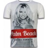 Palm Beach Pamela - Digital Rhinestone T-shirt - Wit