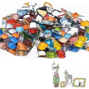 400g Gemengde Kleur Crystal Mozaïek Tegels - Ideaal voor DIY Hobby's & Handgemaakte Crystal Craft - Woondecoratie en Kunst Projecten - Mix Kleur Serie