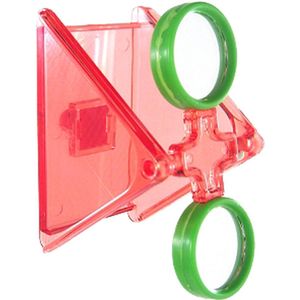 JW Activitoy Tilt Wheel - Parkieten speelgoed - Vogelspeelgoed - Kunststof - Rood/Groen - 13,5 cm