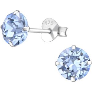 Montebello Oorbellen Edona Blue - 925 Zilver E-Coating - Ø6mm