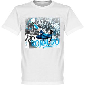 Ronaldo Bicycle Kick T-Shirt - Wit - Kinderen - 104