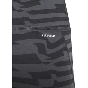 adidas Performance AEROREADY Allover Print Optime 7/8 High-Rise Pocket Legging Kids - Kinderen - Grijs- 164