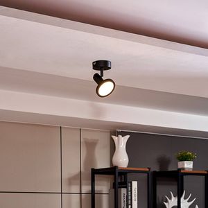 Lindby - buitenspot - 1licht - IJzer - H: 12.7 cm - GU10 - zwart - Inclusief lichtbron