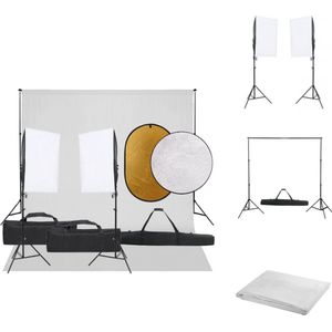 vidaXL Fotostudioset - Verlichtingsset 40x60 cm - Aluminium achtergrondsets - 5-in-1 Reflector - Draagtas - vidaXL - Fotostudio Set