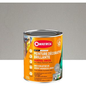 Decoratieve roestwerende verf Owatrol RUSTOL DECO MICACE DB701 Light Grey 0.75 liter