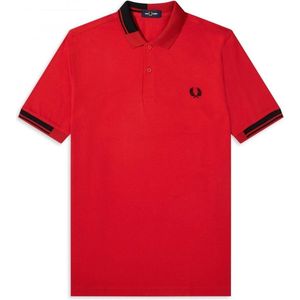Fred Perry - Abstract Collar Polo Shirt - Rode Polo - S - Rood