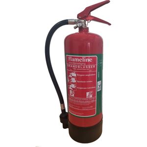 Schuimblusser 6 liter - vet brandblusser fluorvrij schuim - brandklasse ABF - Incl. wandbeugel en keuringssticker