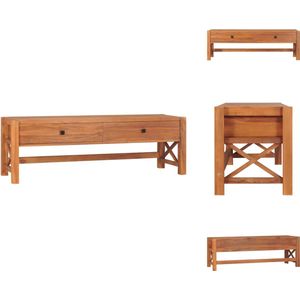 vidaXL Tv-kast - Tv-kasten - Tv-meubel - Hifi-meubel - Tv-meubel met lades 120x40x45 cm massief teakhout