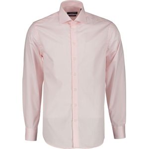 Ledub modern fit overhemd - twill - lichtroze - Strijkvrij - Boordmaat: 46