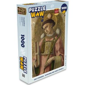 Puzzel Sint Stefanus - Schilderij van Carlo Crivelli - Legpuzzel - Puzzel 1000 stukjes volwassenen