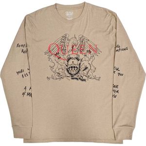 Queen - Handwritten Longsleeve shirt - M - Bruin