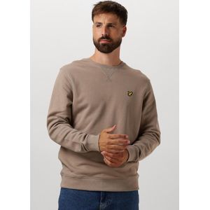 Lyle & Scott Crew Neck Truien & Vesten Heren - Sweater - Hoodie - Vest- Taupe - Maat XXL