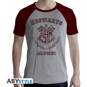 HARRY POTTER - Tshirt Alumni man SS grey & red - premium