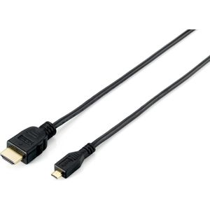 Equip High Speed HDMI kabel Ethernet HDMI Type A->microHDMI Type D, 1,00 m