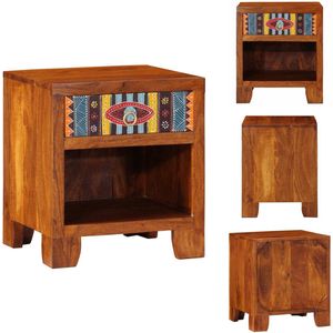 vidaXL Nachtkastje - Nachtkastjes - Bijzettafel - Wandkastje - Nachtkastje 40x35x45 cm massief acaciahout