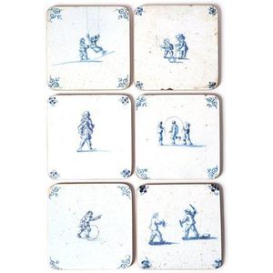 Onderzetters, Delfts blauwe tegels Kinderspelen