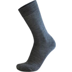 2-Pack Zachte Dunne Merino Wollen Sokken S15 - Unisex - Grijs - Maat 46-48