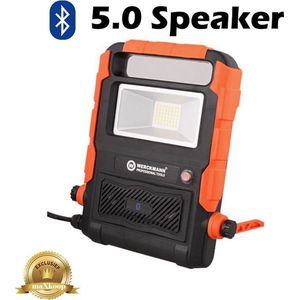 Professionele Bouwlamp - werklamp Bluetooth met speaker