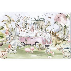 Bureau mat - Dinosaurus - Kinderen - Volkswagen Bus - 60x40