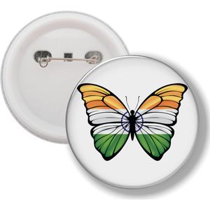 Button Met Speld - Vlinder Vlag India