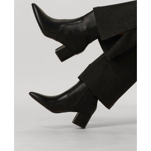 Omoda 0591-2 Enkellaarsjes - Enkelboots met rits - Dames - Zwart - Maat 39