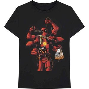 Marvel Deadpool Heren Tshirt -M- Deadpool Arms Zwart