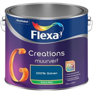 Flexa Creations Muurverf - Extra Mat - Mengkleuren Collectie - 100% Golven - 2,5 liter