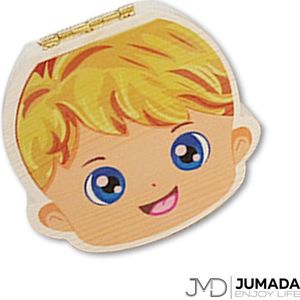 Jumada's Tandendoosje - Bewaardoosje voor Tanden - Tandendoosje voor Melktanden - Hout - Jongen Blond