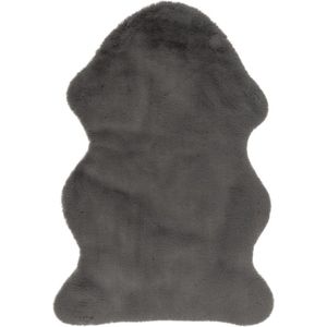 Cosy | Hoogpolig Vloerkleed | Organische Vorm | Grey | Hoogwaardige Kwaliteit | 60x90 cm