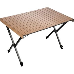 Inklapbare Tafel - Campingtafel - Klaptafel - 108 x 71 x 68,5 cm - Vouwtafel - Bruin