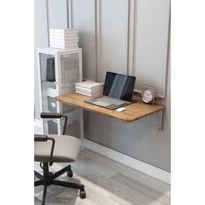 Klaptafel - Wandgemonteerde Tafels met Ovale - Ovale Klaptafel - 72x45 cm - Mdf Pijnboom
