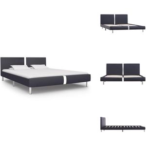 vidaXL Bedframe - Bedframes - Bed - Bedden - Bedframe kunstleer zwart 140x200 cm