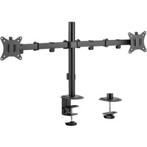 ApexArte® Monitor Arm 2 Schermen - Standaard - Verhoger - Zwart