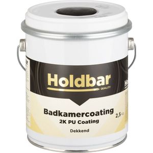 Holdbar Badkamercoating Telegrijs (RAL 7047) 2,5 kg - Badkamerverf - Tegelverf - Alle kleuren - Waterdichte Badkamer verf - Ook Toepasbaar in douchecel - Gemakkelijk te reinigen - 2 Componenten