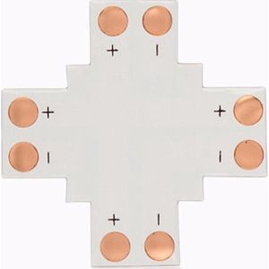 1 Stuk - 10mm X PCB Connector voor 1 kleur SMD5050 5630 LED strips