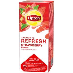 Thee lipton refresh strawberry 25x1.5gr | Pak a 25 stuk