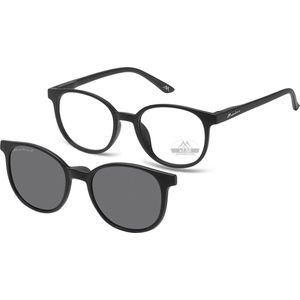 Montana Leesbril MRC2 +1:50 ZWART inclusief Clip-on zonnebril
